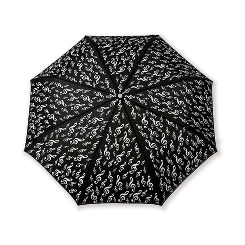 NG MUSIQUE - Parapluie pliant Noir / Clé de sol
